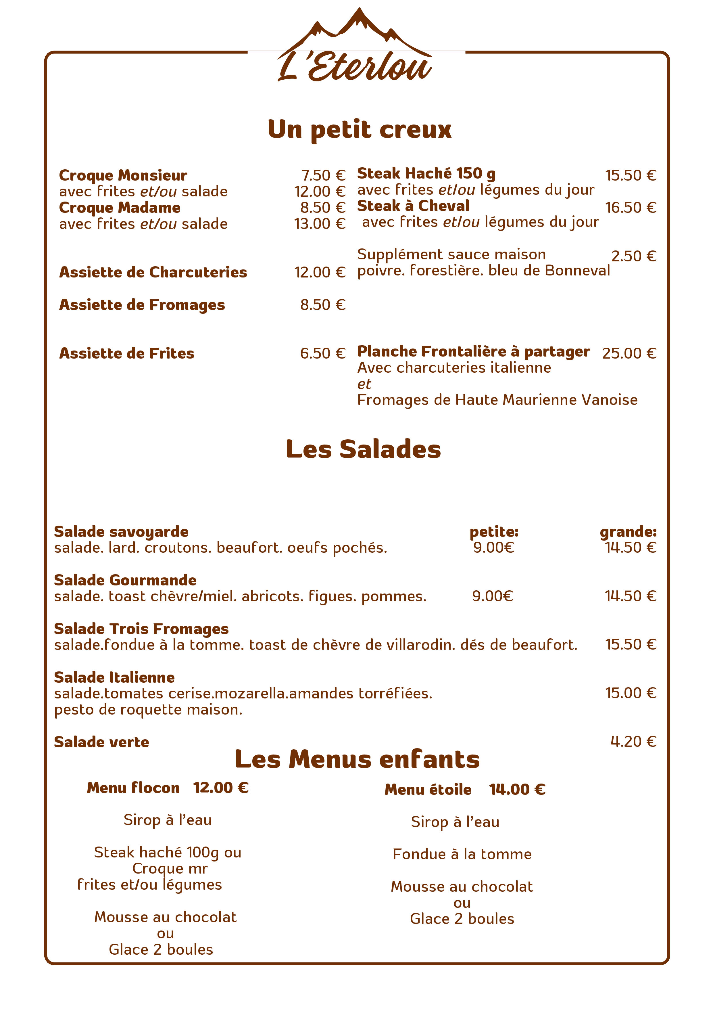 MENU ETE 2026 7 4